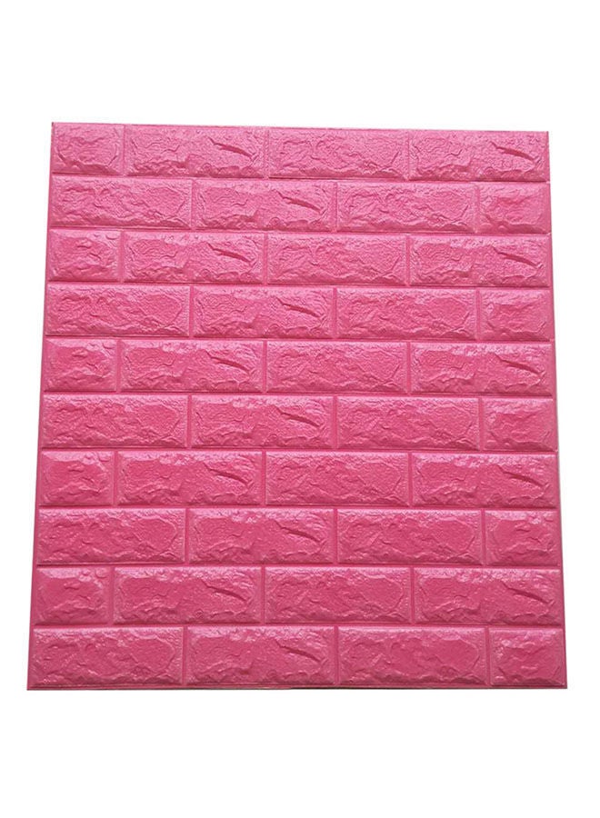 Y&D 3D Brick Shaped Waterproof Wallpaper Pink