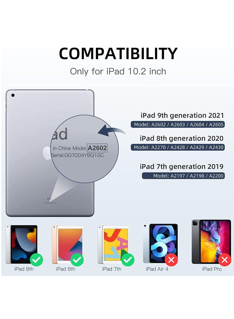 DUSALA Case Compatible with iPad 10.2 inch 2020 iPad 8th Gen / 7th Gen 2019 with Pencil Holder Premium TPU Stand Back Auto Wake/Sleep Smart Case Cover for 10.2'' iPad 8 / iPad 7 (Blue) - Image 2