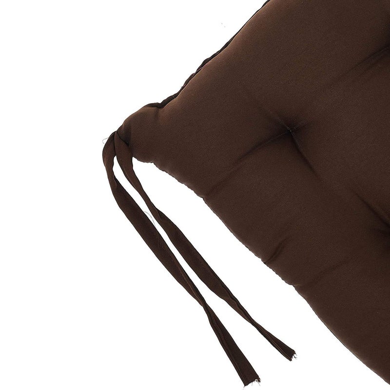 TEEJA Microfiber Square Chair Pad Seat Cushion for Car Pad Office Chair Bookstore Library Cafe Car Office IndoorOutdoor Dining Living Room Brown 6 - Image 2