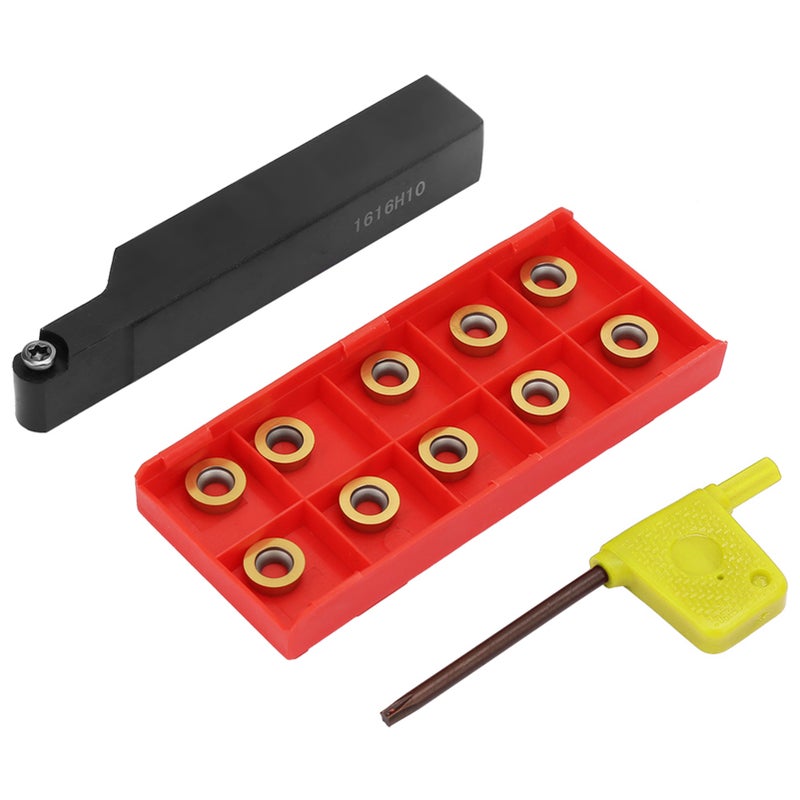 1pc SRAPR1616H10 Lathe Turning Tool Holder 10pcs RPMT10T3MO Inserts Blades with Wrench - Image 4