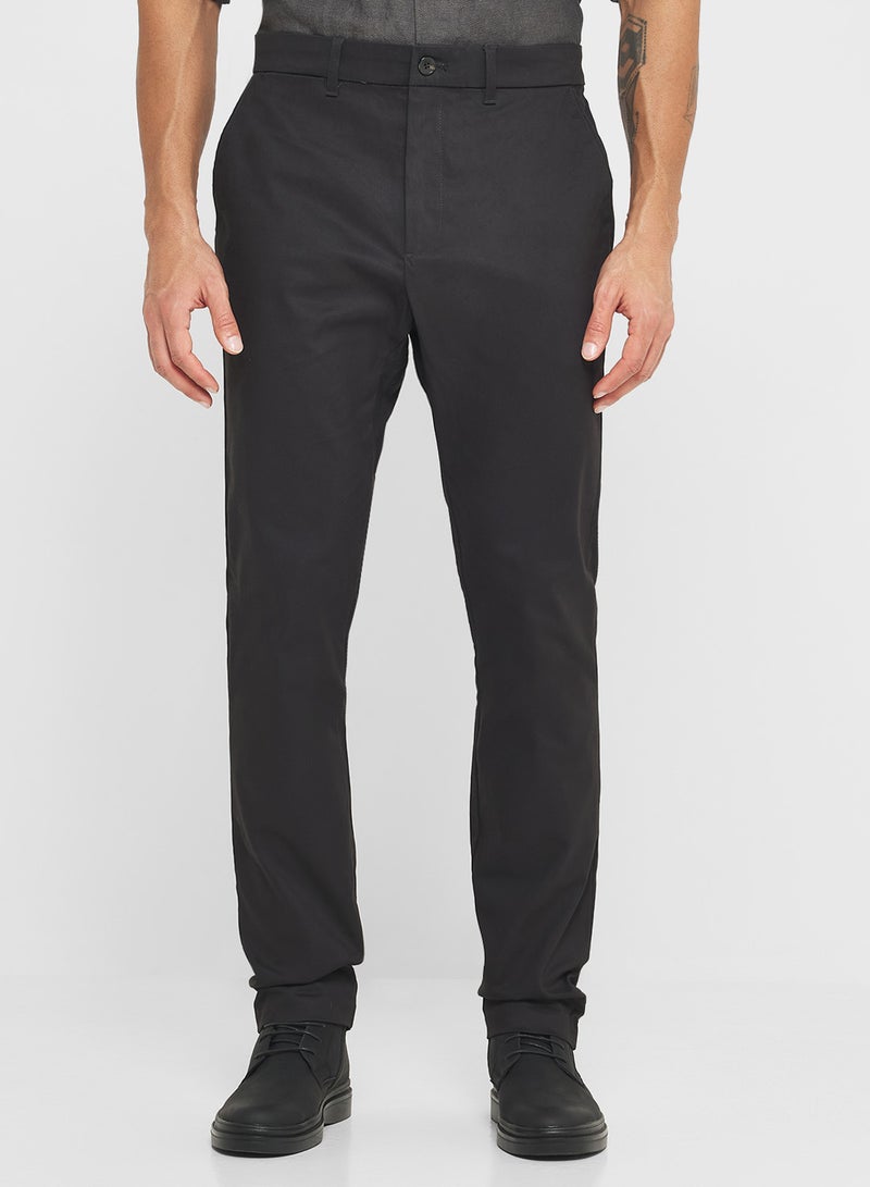 CALVIN KLEIN Slim Sateen Chino Trouser - Image 1