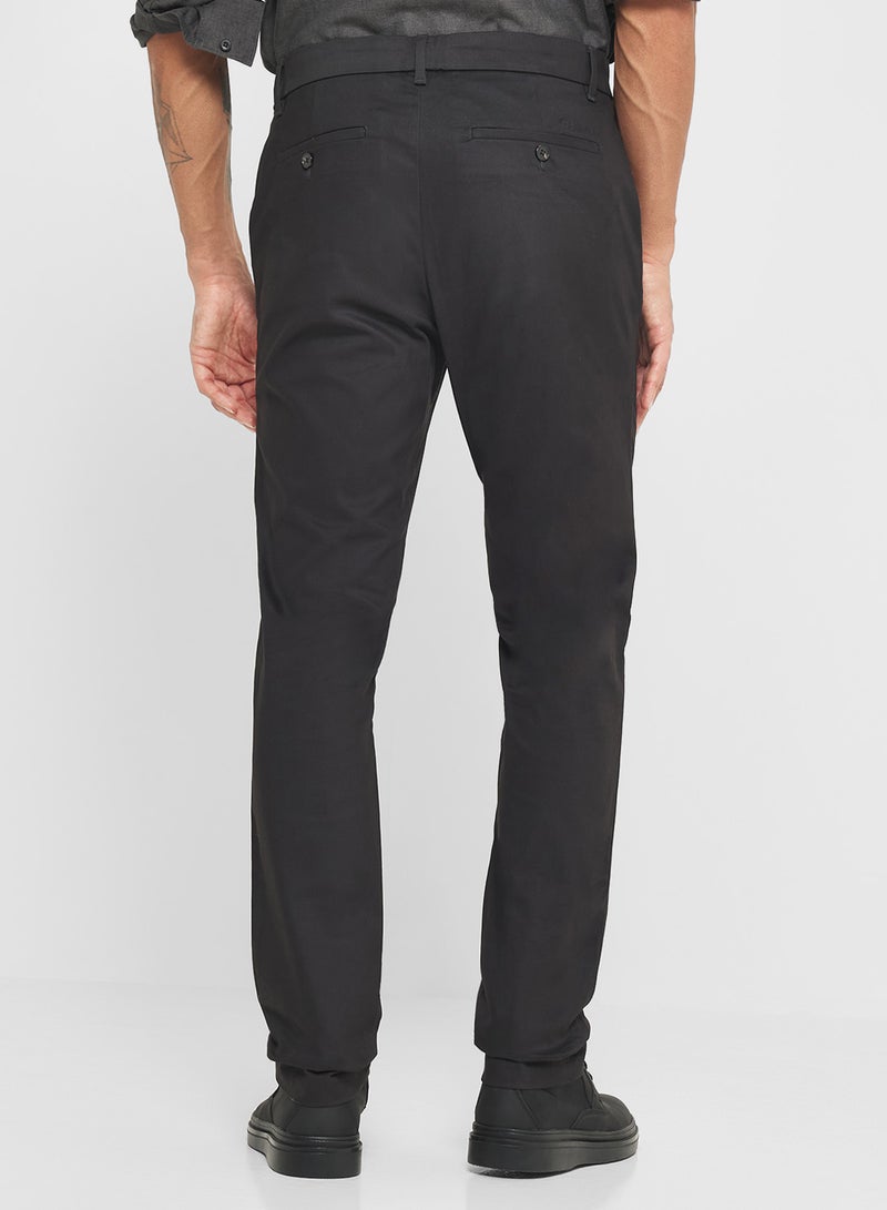 CALVIN KLEIN Slim Sateen Chino Trouser - Image 2