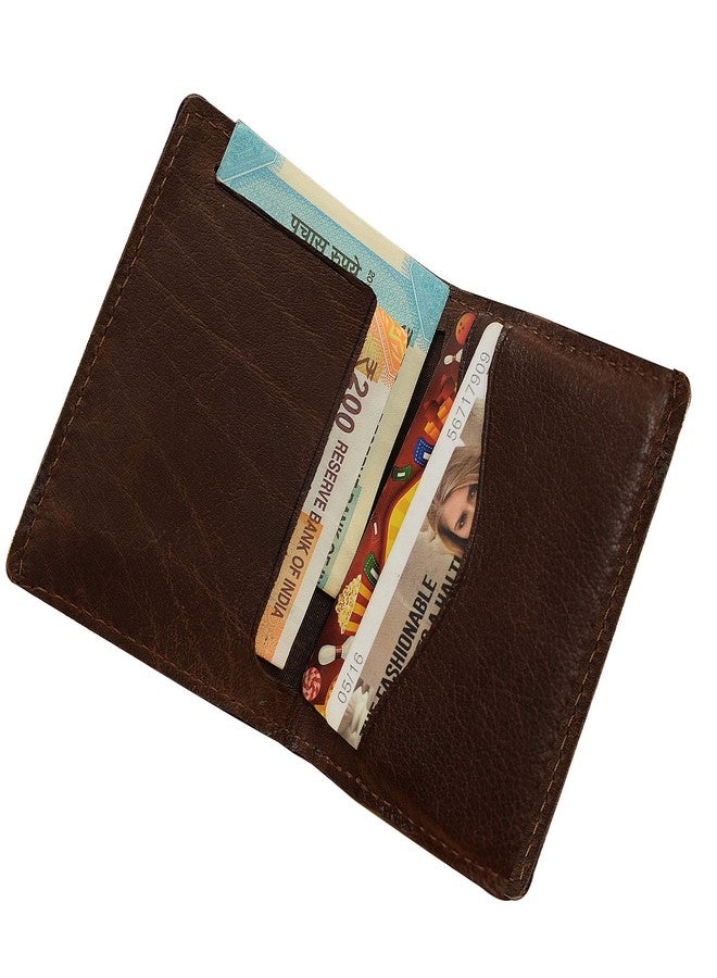 ABYS Genuine Leather Coffee Brown Business Card Case || Pocket Wallet for Men and Women - Image 2
