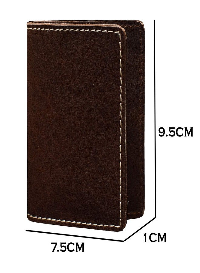 ABYS Genuine Leather Coffee Brown Business Card Case || Pocket Wallet for Men and Women - Image 3
