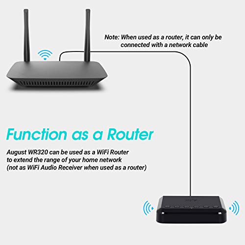 August Wireless WiFi Audio Receiver - August WR320 - Multiroom Adaptor for Speaker Systems, Stream Crystal Clear Lossless Sound Throughout Your Home, Compatible with Spotify, Tidal, TuneInRadio, and More - Image 3