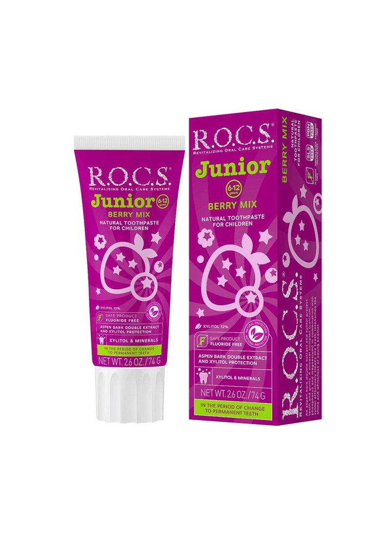 Rocs Junior 6-12 Berry Mix Toothpaste 60 Ml  - Image 2