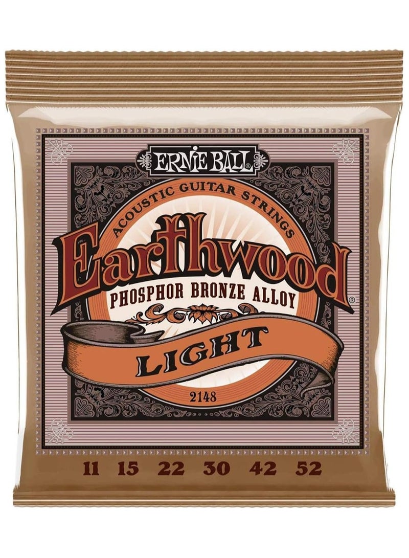 Ernie Ball Earthwood Phosphor Bronze Light Acoustic 6 Strings Set - P02148 - Image 1