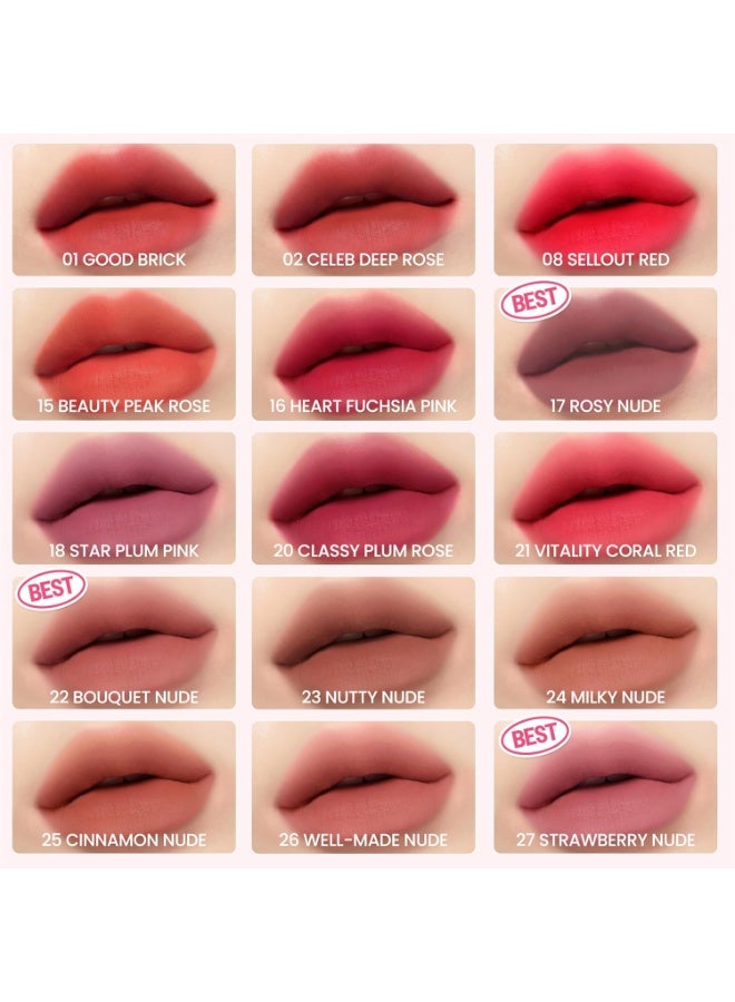 Peripera Ink The Velvet Lip Tint - High Pigmentation Color, Long Lasting, Light Texture, Not Tested on Animals, Gluten Free, Paraben Free (18 Star Plum Pink) Brand: Peripera - Image 3
