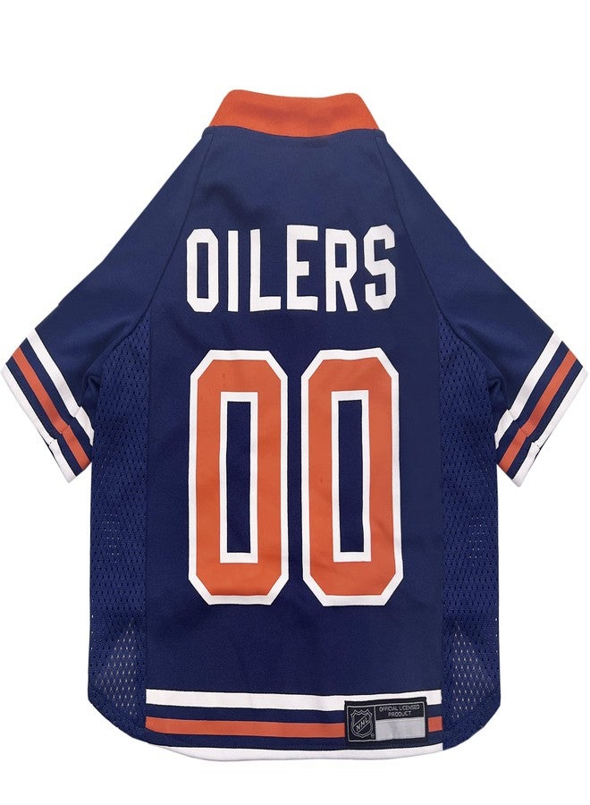 Pets First NHL Hockey Edmonton Oilers Mesh Jersey for Dogs & Cats, Size X-Large, Licensed Dog Jersey with Your Favorite Hockey Team - Image 1
