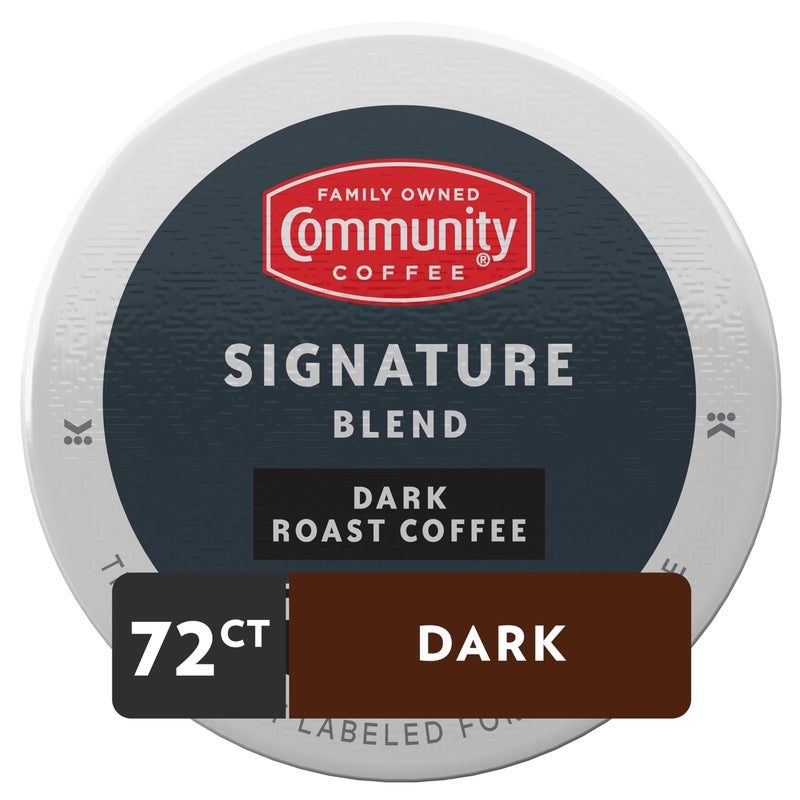 Community Coffee Signature Blend 72 Count Coffee Pods, Dark Roast, Compatible with Keurig 2.0 K-Cup Brewers, Box of 72 Pods (Pack of 1) - Image 2