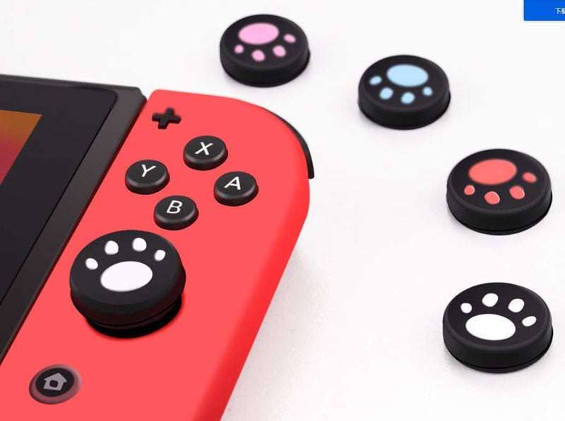 Binicoco 6 in 1 Thumb Grips Joystick Cap Cover Soft Silicone Protective Skin Case for Nintendo Switch Joy-Con Controller (Green-Pink) - Image 3