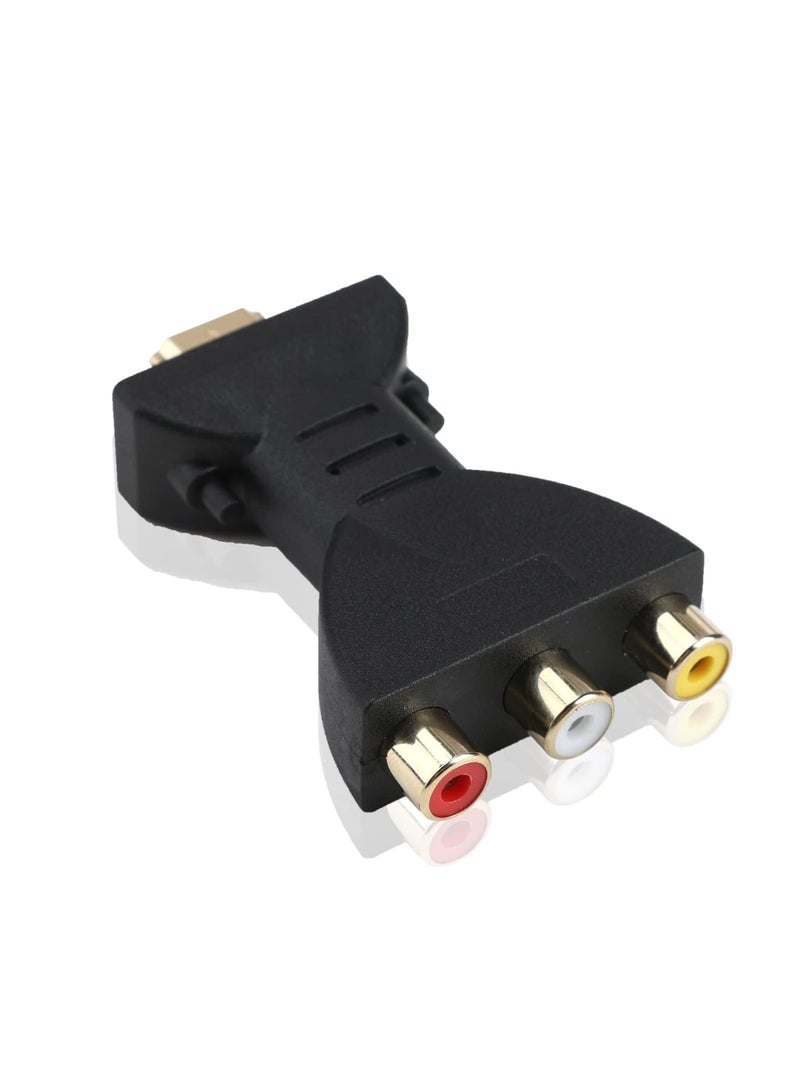 SYOSI محول HDMI إلى AV، محول صوت فيديو HDMI إلى 3RGA، محول HDMI إلى RCA متوافق مع عصا Roku يدعم NTSC، 1080P 720P، لجهاز Apple TV/PC/لابتوب/Xbox/DVD (عبوة 2)  - Image 2