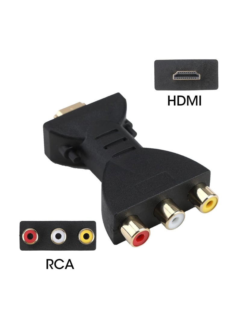SYOSI محول HDMI إلى AV، محول صوت فيديو HDMI إلى 3RGA، محول HDMI إلى RCA متوافق مع عصا Roku يدعم NTSC، 1080P 720P، لجهاز Apple TV/PC/لابتوب/Xbox/DVD (عبوة 2)  - Image 4