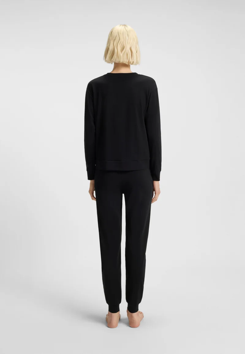HUGO Stretch-cotton pyjama top with logo print