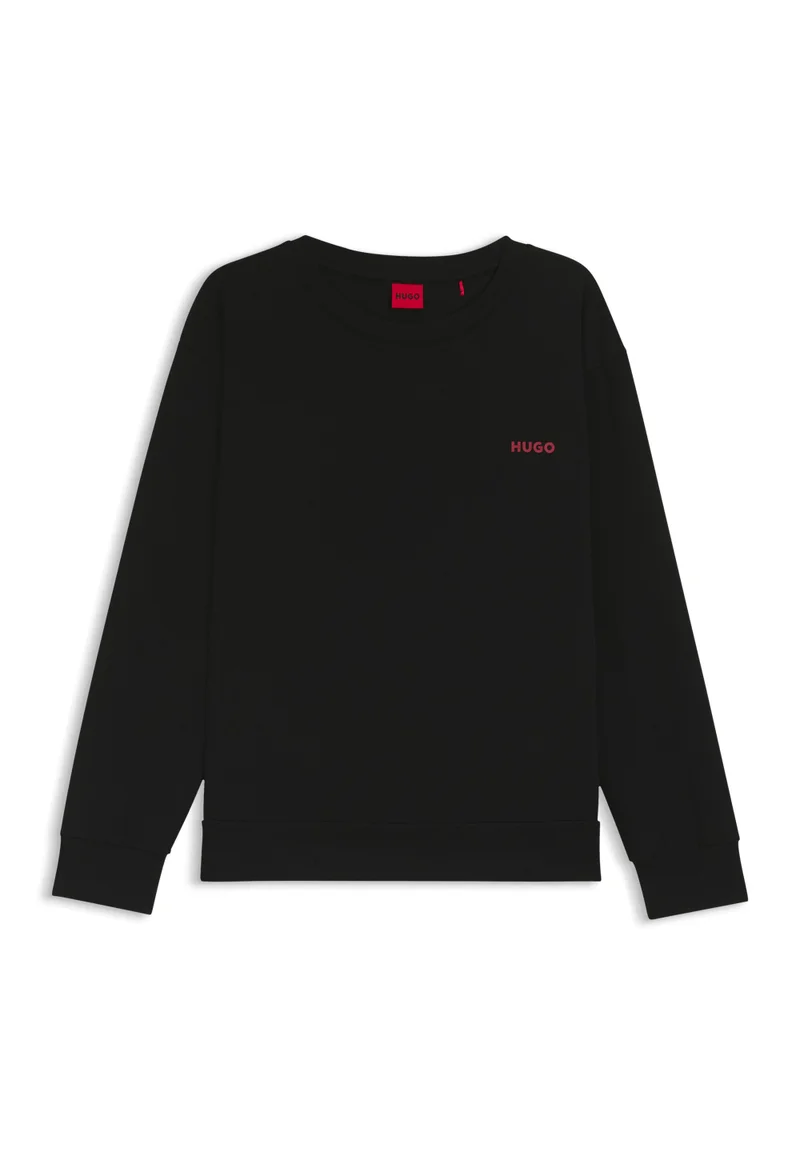 HUGO Stretch-cotton pyjama top with logo print