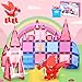 VANLINNY Magnetic Tiles for Kids Age 48 with Dragon 36 Piece Princess Castle Magnet Tiles for Girls Movable Dragon Sensory Toys for 3 Creative Construction Building Set for Class Xmas Gift for Grandkids - Image 2
