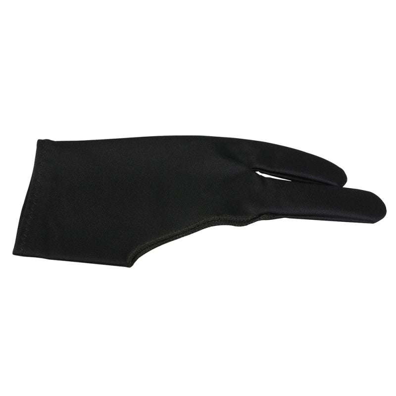 Artist Glove: 2-Finger Design Soft Lycra Nylon Black - Ergonomic Smudge-proof Friction-reducing Drawing Glove for Graphic Tablet & Pen Display Users - Image 2