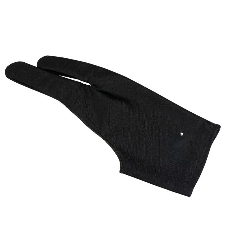 Artist Glove: 2-Finger Design Soft Lycra Nylon Black - Ergonomic Smudge-proof Friction-reducing Drawing Glove for Graphic Tablet & Pen Display Users - Image 4