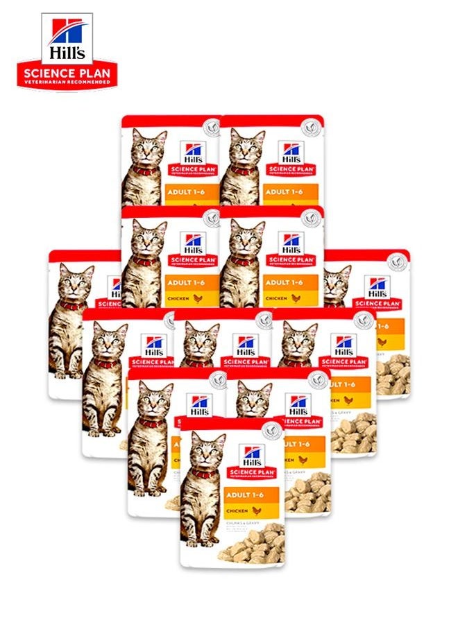 Hill's Adult 1-6 Chicken -85gm (Pack Of 12) 