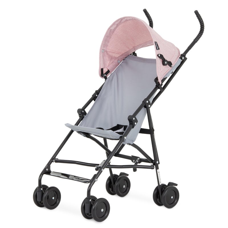 Dream On Me Aero Travel Umbrella Stroller, One-Hand Quick Fold, 3-Point Safety Harness, Dual Brakes, Adjustable Removable Canopy, Lightweight Compact & Space-Saving for Infants and Toddlers â€“ Pink - Image 1