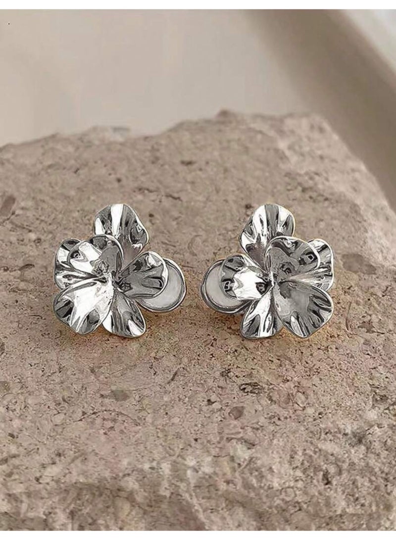 Dangle Charms Elegant & Trendy Silver Plated Earrings For Women - Image 2