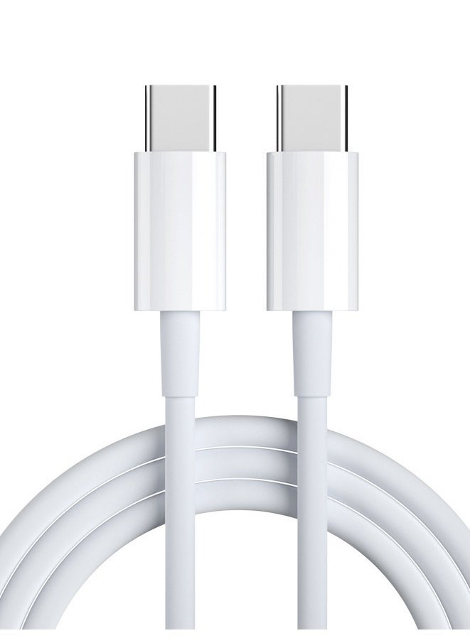 Jomo Store USB C to USB C Cable 60W Fast Charging, 1M White USB 2.0 Type-C Charging Cord Compatible with iPhone 15 16 Pro Max, iPad Pro Air Mini 6, MacBook Pro Air, Galaxy S24 S23 Ultra, Xiaomi, OnePlus, OPPO, Honor  - Image 1