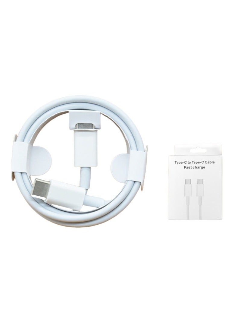Jomo Store USB C to USB C Cable 60W Fast Charging, 1M White USB 2.0 Type-C Charging Cord Compatible with iPhone 15 16 Pro Max, iPad Pro Air Mini 6, MacBook Pro Air, Galaxy S24 S23 Ultra, Xiaomi, OnePlus, OPPO, Honor  - Image 3