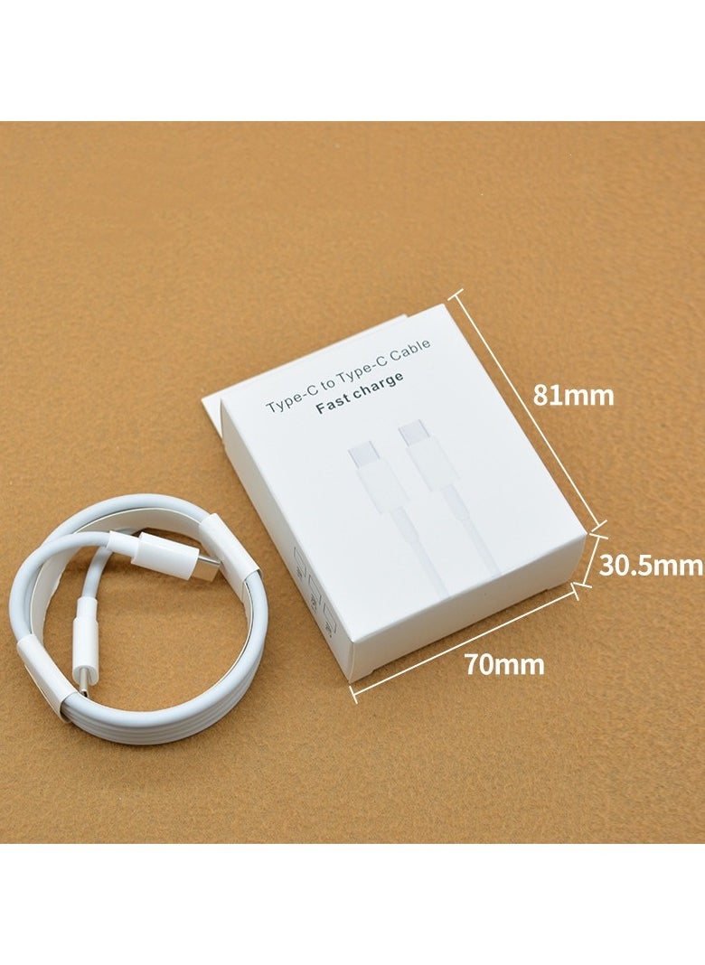 Jomo Store USB C to USB C Cable 60W Fast Charging, 1M White USB 2.0 Type-C Charging Cord Compatible with iPhone 15 16 Pro Max, iPad Pro Air Mini 6, MacBook Pro Air, Galaxy S24 S23 Ultra, Xiaomi, OnePlus, OPPO, Honor  - Image 4