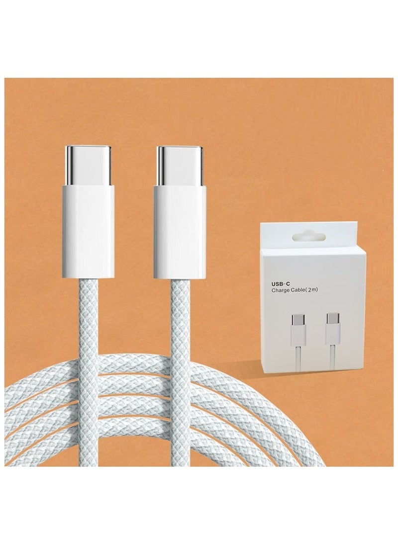 Jomo Store USB C to USB C Cable 60W Fast Charging, 1M White USB 2.0 Type-C Charging Cord Compatible with iPhone 15 16 Pro Max, iPad Pro Air Mini 6, MacBook Pro Air, Galaxy S24 S23 Ultra, Xiaomi, OnePlus, OPPO, Honor  - Image 5