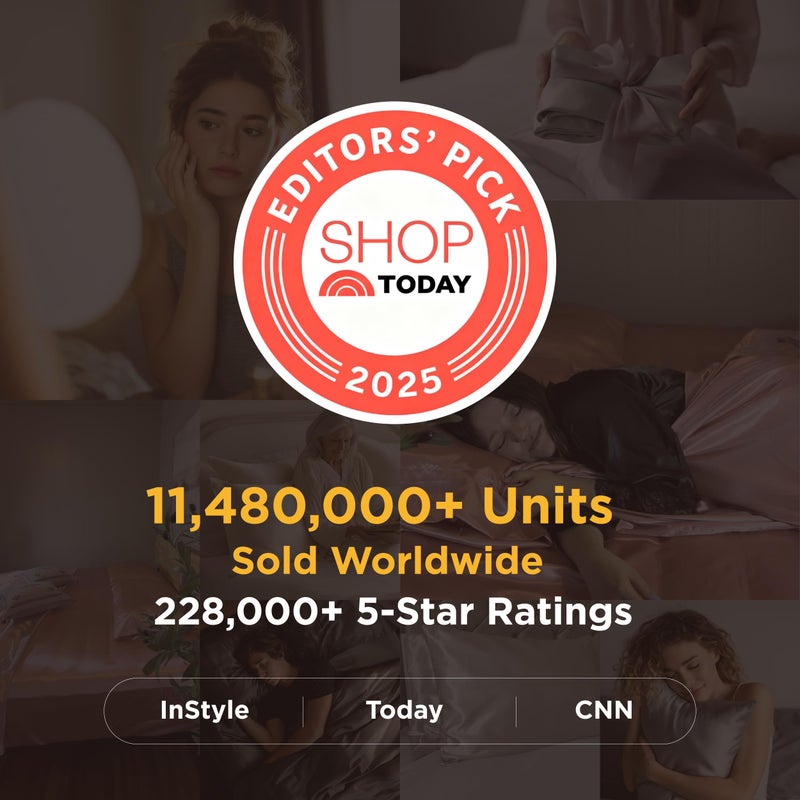 Bedsure Satin Pillowcases, Similar to Silk Pillow Cases Queen Size Set of 2, Pillow Case for Sleeping Women with Envelope Closure, Gifts for Women Men, Blue, 20x30 Inches, 2pcs - Image 2