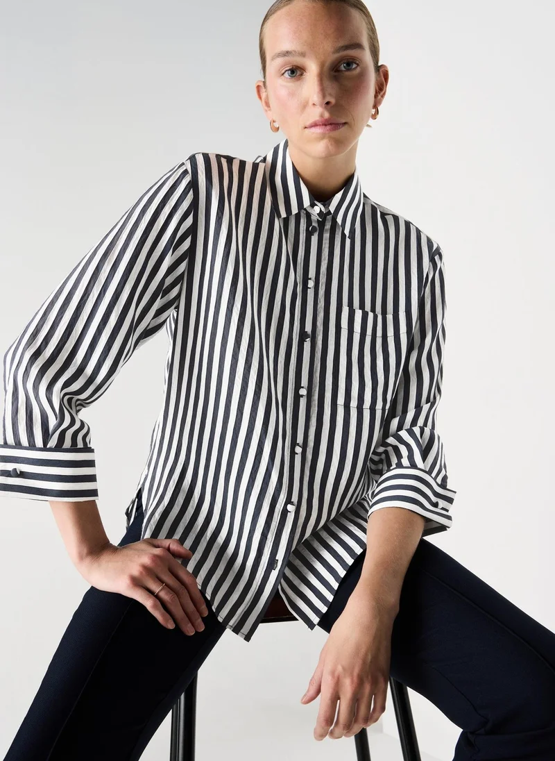 ماتلان Et Vous Navy Stripe Shirt