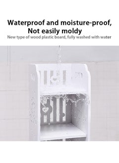 Hihonor Over Toilet Storage Bathroom Shelving White,Toilet Shelving,Floor Standing Storage Cabinet  - Image 5