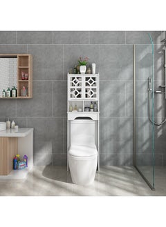 Hihonor Over Toilet Storage Bathroom Shelving White,Toilet Shelving,Floor Standing Storage Cabinet  - Image 2