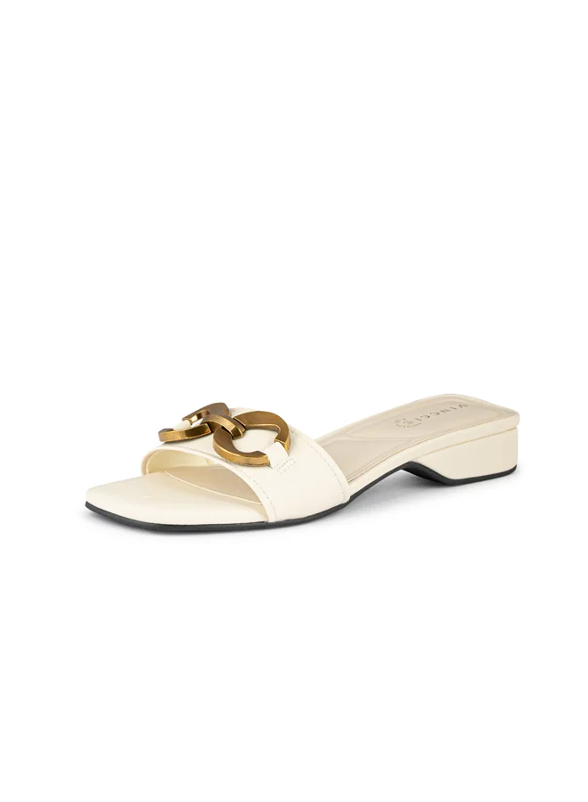 فينتشي صنادل نسائية بكعب منخفض بحزام واحد