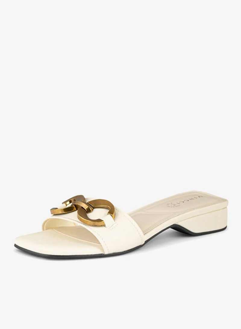 فينتشي صنادل نسائية بكعب منخفض بحزام واحد