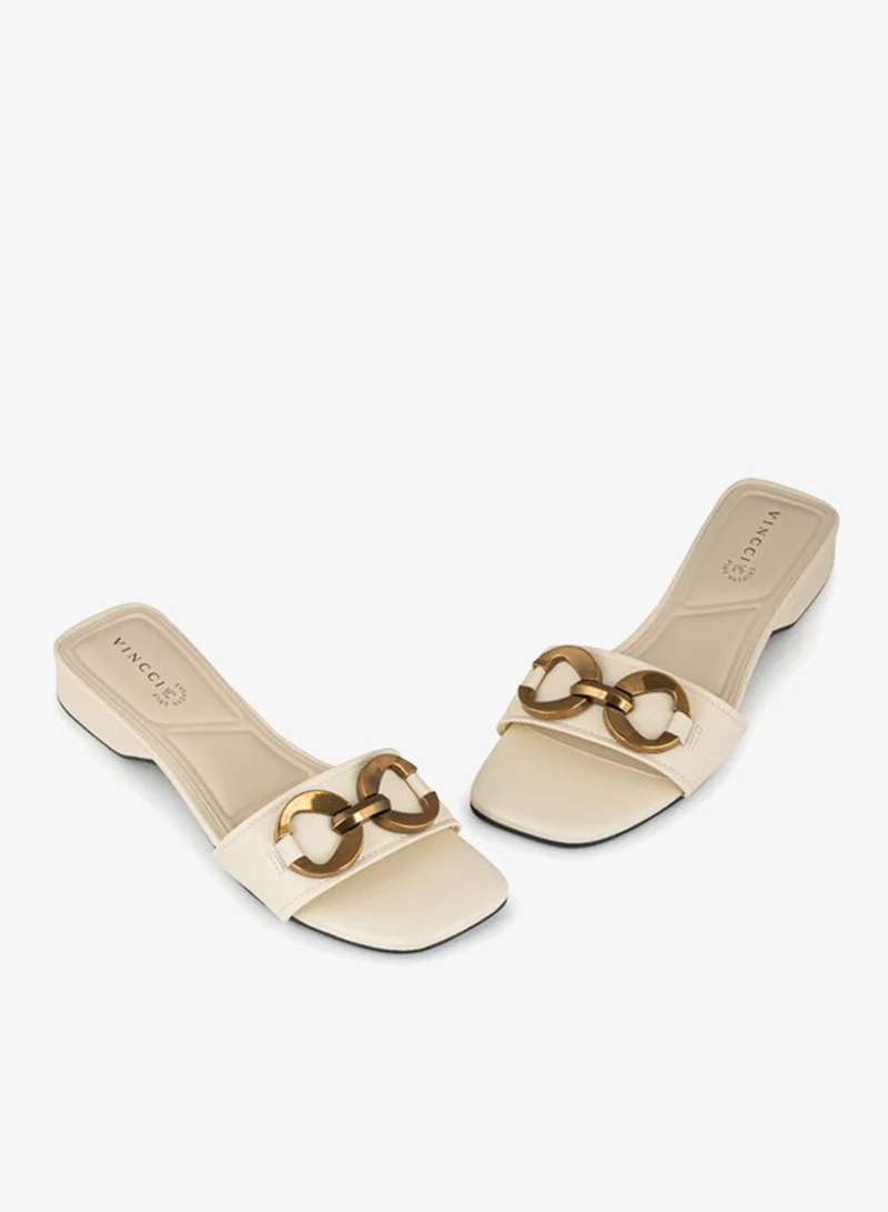 Vincci Beige Women One Strap Low Heel Sandals for Women | Best Price UAE