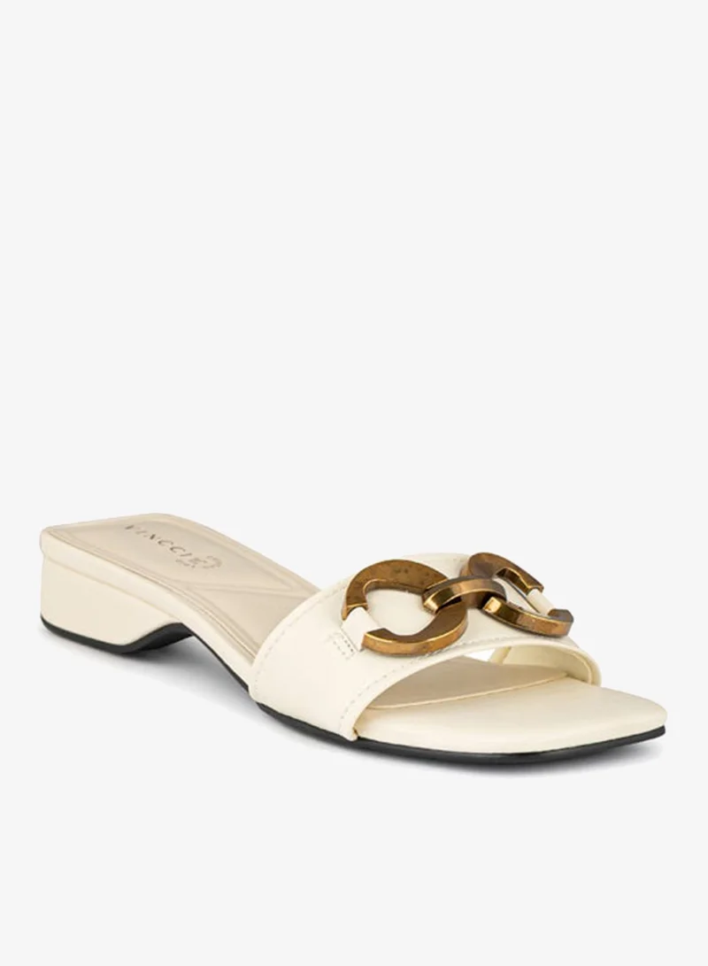 فينتشي صنادل نسائية بكعب منخفض بحزام واحد