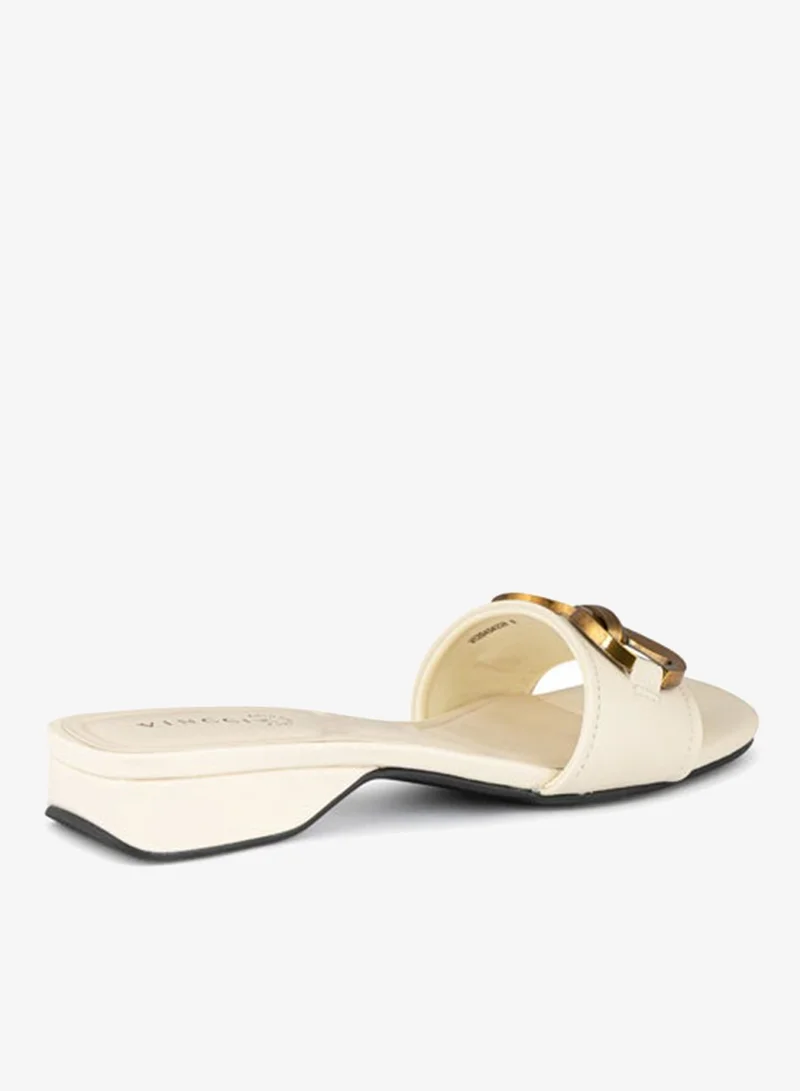 Vincci Beige Women One Strap Low Heel Sandals for Women | Best Price UAE