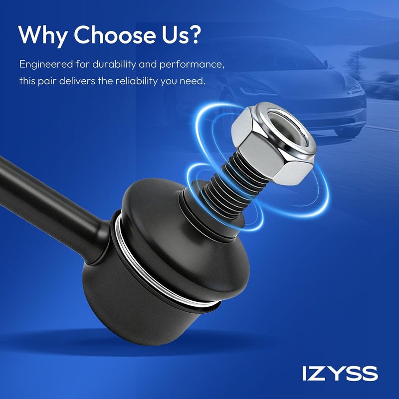 IZYSS 2 × مجموعة قضبان التأرجح الأمامية، مجموعة وصلات نهاية قضيب التثبيت لاستبدال K750381، 51320TF0003، 51320TG0T01 - Image 3