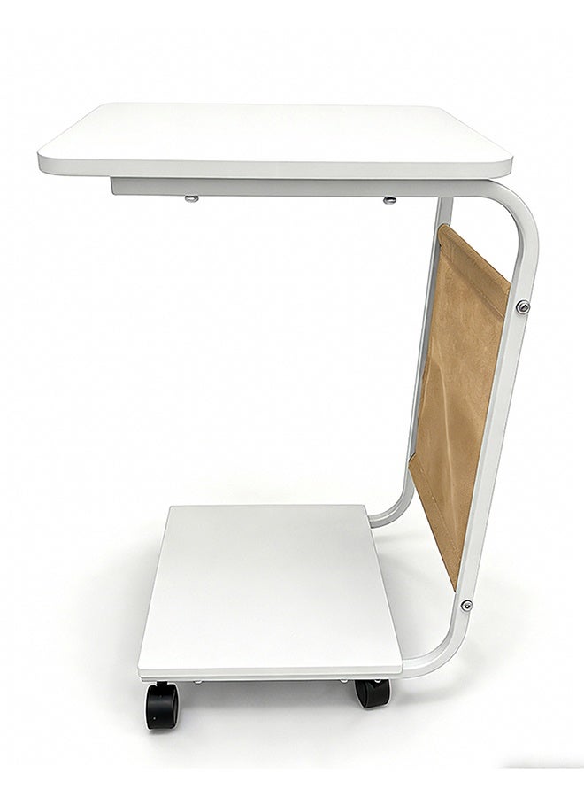 Migue home طاولة قهوة حديثة وطاولة جانبية لغرفة المعيشة أو غرفة النوم، تجميع سهل، 40 سم طول × 28 سم عرض × 55 سم ارتفاع، لون أبيض - Image 5