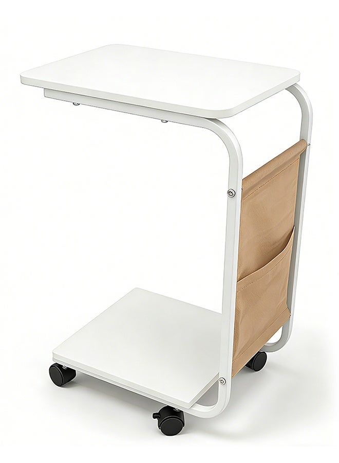 Migue home طاولة قهوة حديثة وطاولة جانبية لغرفة المعيشة أو غرفة النوم، تجميع سهل، 40 سم طول × 28 سم عرض × 55 سم ارتفاع، لون أبيض - Image 4