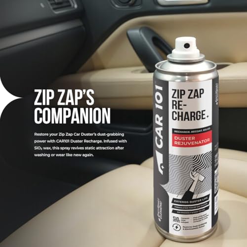 CAR101 Zip Zap Recharge – Duster Recharge/Rejuvenator Spray | Restores Dust-Trapping Power with Ceramic Wax Infused | Easy Spray Application | Extends Duster Life | for Car & Bike Dusting Tools - Image 3