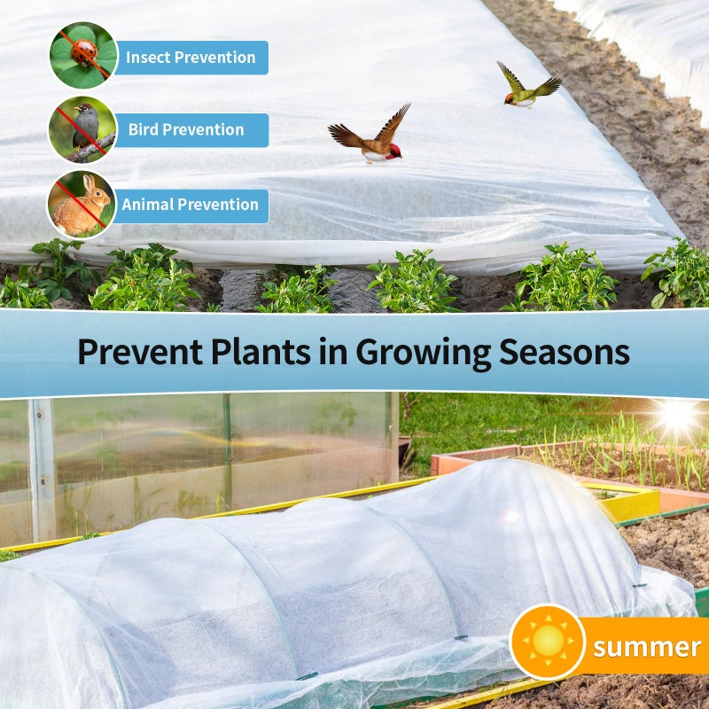 Insoma 1.1oz/yd Plant Covers Freeze Protection,8 * 24ft Floating Row Cover for Garden, Frost Plant Blanket for Winter Frost/Sun Pest Protection - Image 4