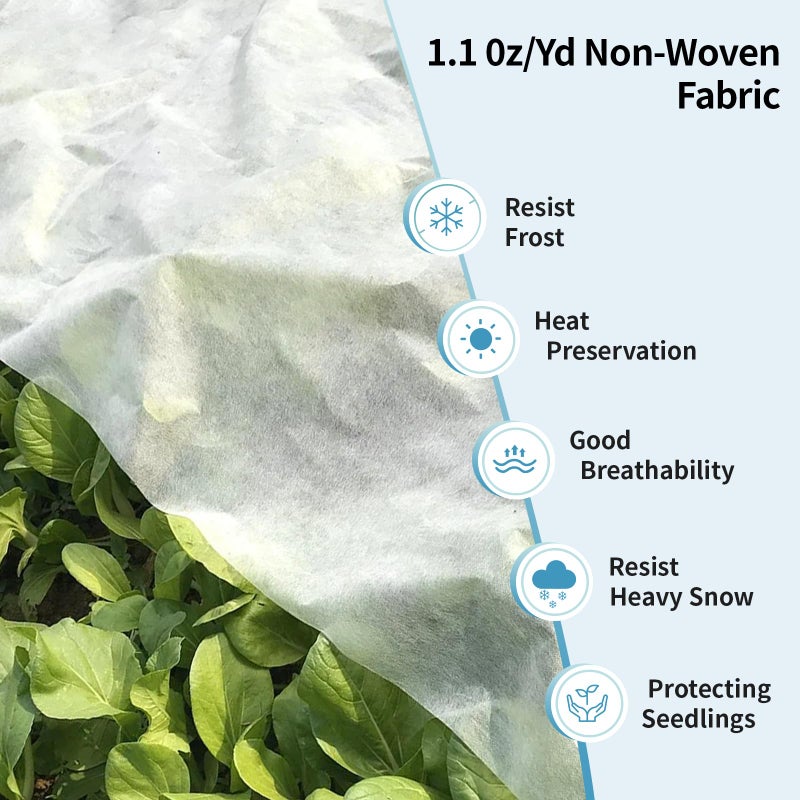 Insoma 1.1oz/yd Plant Covers Freeze Protection,8 * 24ft Floating Row Cover for Garden, Frost Plant Blanket for Winter Frost/Sun Pest Protection - Image 5