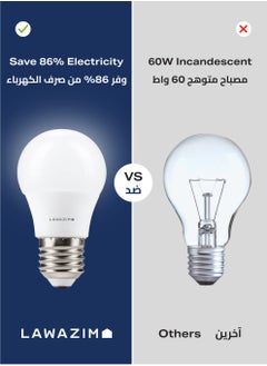 LAWAZIM 5W LED Bulb A50 E27 - 6-Piece 6500K Daylight - Energy Saving 35W Equivalent Non-Dimmable Lightbulbs with 400 Lumens and a Lifespan of 15,000 Hours - for Home, Kitchen, and Bedroom Lighting  - Image 5