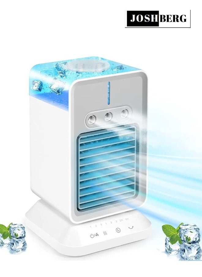 Joshberg Portable Air Conditioners, USB Operated Cooling Fan with 90° Rotate Base, 4H Timer, 3-Level Mist, 3 Speeds Strong Airflow, 300ml Top Water Tank, Personal Air Conditioner for Room, Office, Desk  - Image 1