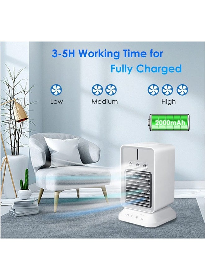 Joshberg Portable Air Conditioners, USB Operated Cooling Fan with 90° Rotate Base, 4H Timer, 3-Level Mist, 3 Speeds Strong Airflow, 300ml Top Water Tank, Personal Air Conditioner for Room, Office, Desk  - Image 2
