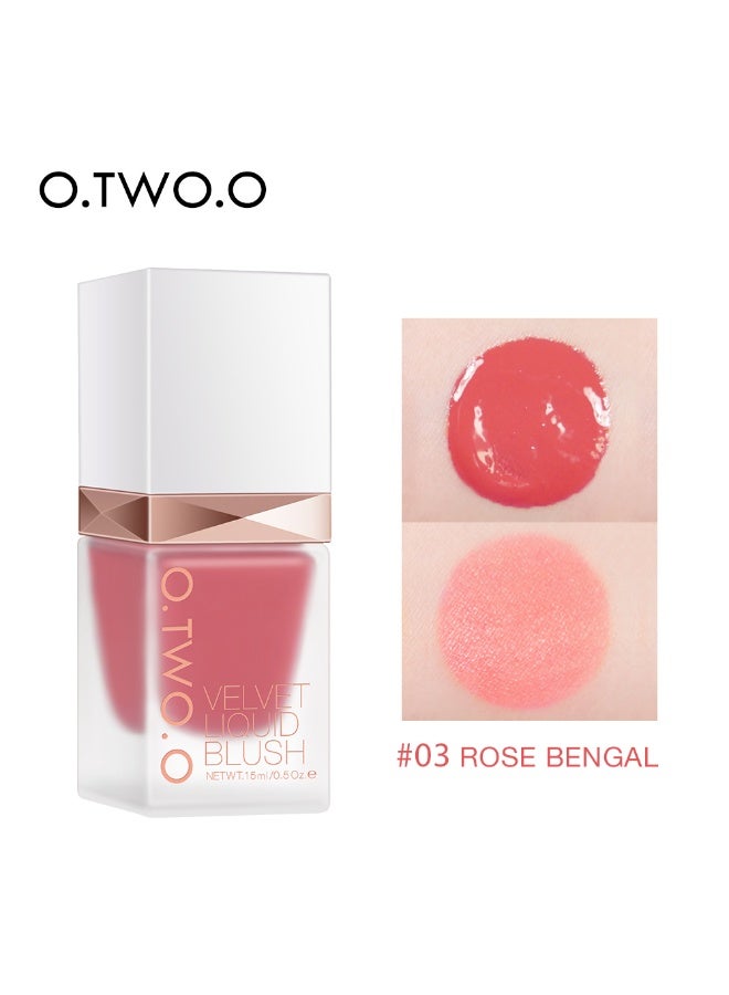 OTWOO Liquid Blush – Lightweight, Blendable & Long-Lasting Glow (#3, ROSE BENGAL) - Image 4