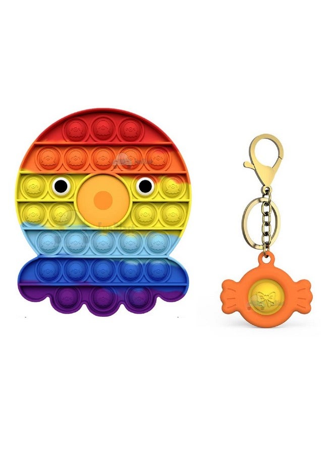 FunBlast - FunBlast Pop it Set, Pop Bubble Fidget Toys, Pop it Keychain, Kids Toy Jumbo Pop it Toys Set - Pack of 3 Real Silicone Fidget Pop It, Keychain Toy for Kids, Bubble Toy for Kids - Image 1
