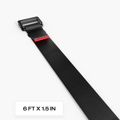 Peloton Yoga Strap | 6 ft. Adjustable and Durable Nylon Strap with Corrosion Resistant Zinc Alloy Rings for Stretching, Pilates, and Exercise, Black - Image 4